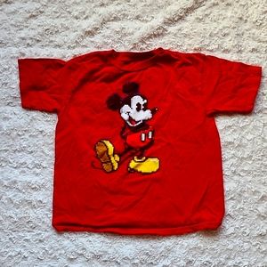 Micky mouse shirt, red, kids size 8